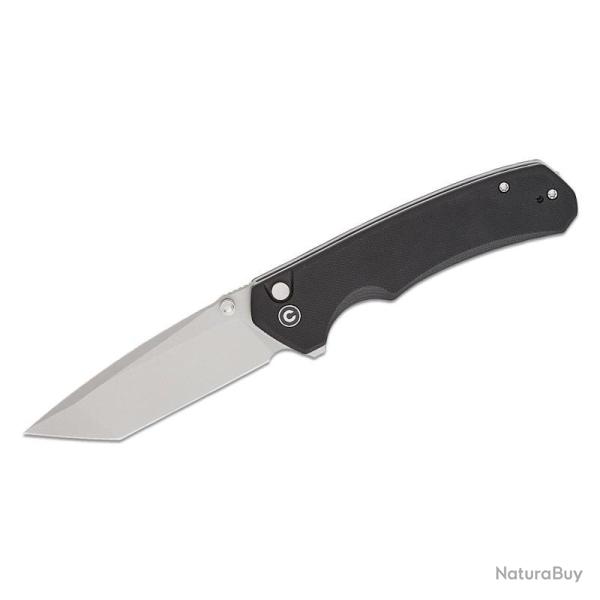 Couteau Civivi Brazen Lame Acier 14C28N Manche G10 Noir Button Lock CIVC19059C1