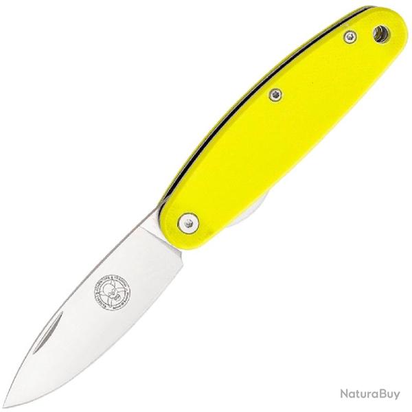 Couteau BRK-Esee Churp Lame Acier D2 Manche G10 Jaune Fluo Liner Lock BRKC5
