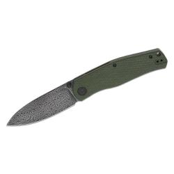 Couteau Civivi Sokoke Lame Acier Damas Manche Micarta Vert Liner Lock CIVC22007DS2