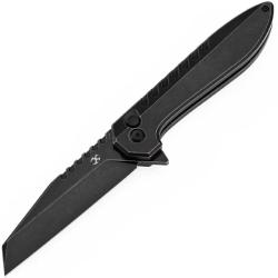 Couteau Kansept Kosame Lame Acier 154CM Manche Titane Noir et Inserts G-mascus Button Lock KT1093F5