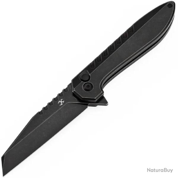 Couteau Kansept Kosame Lame Acier 154CM Manche Titane Noir et Inserts G-mascus Button Lock KT1093F5