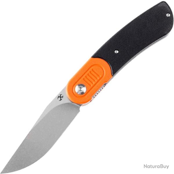 Couteau Kansept Reverie Lame Acier 154CM Manche G10 Noir et Orange Liner Lock KT2025B8
