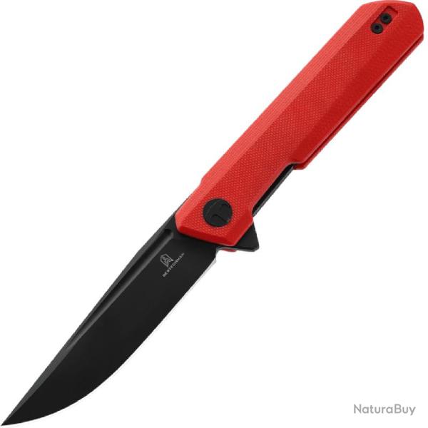 Couteau Bestechman Dundee Lame Acier D2 Manche G10 Rouge Liner Lock BTKMK01L