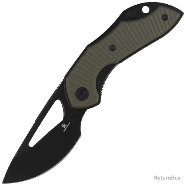 Couteau Bestechman Triassic Lame Acier 14C28N Manche G10 Vert Olive Liner Lock BTKMK17D