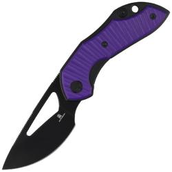 Couteau Bestechman Triassic Lame Acier 14C28N Manche G10 Violet Liner Lock BTKMK17C