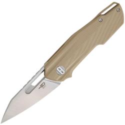 Couteau Bestech Toddler Lame Acier 14C28N Manche G10 Sable Liner Lock BTKG64C
