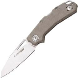 Couteau Viper Alfa Lame Acier CPM MagnaCut Manche Micarta Vert Back Lock Made In Italy V6022CG
