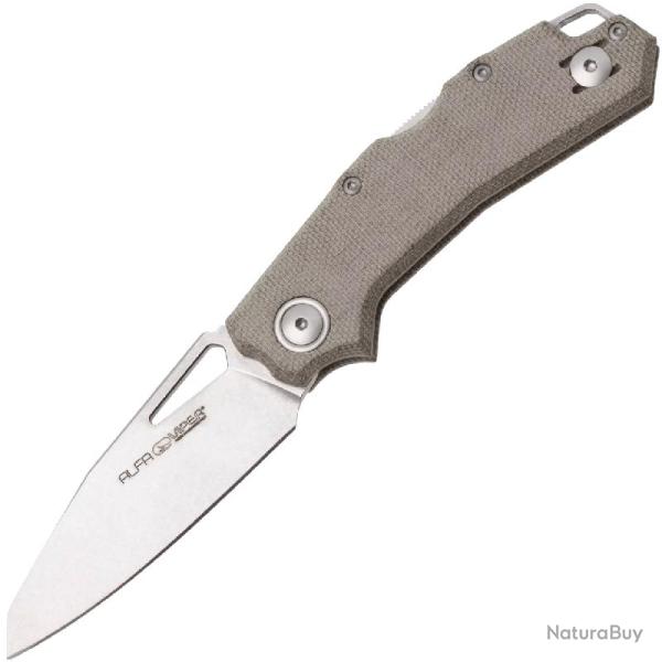 Couteau Viper Alfa Lame Acier CPM MagnaCut Manche Micarta Vert Back Lock Made In Italy V6022CG