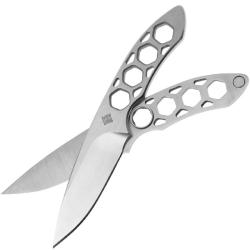 Couteau Fixe Ocaso Duo Desk Spear Lame Acier 420J2 Manche Acier Inoxydable Made In Taiwan OCA80DKS