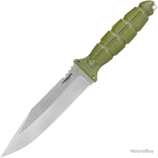 Couteau Condor Escort Lame Acier 420HC Manche Polypropyl�ne Vert �tui Kydex Made In El CTK18346ASS
