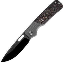 Couteau Ameight Knives Felix II Lame Acier M390 Manche Fibre de Carbone Frame Lock AME001CBNII