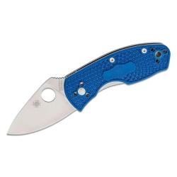 Couteau Spyderco Ambitious Lightweight Lame Acier CPM-S35VN Manche FRN Bleu Liner Lock SC148PBL