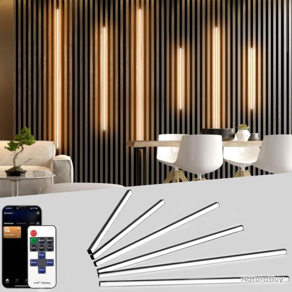 Lumi�re Ruban LED pour Panneau Acoustique Bois,38cm*2+60cm*4 - 6 Pi�ces Encastr� WiFi LED Panneau Ac