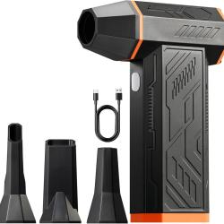 Souffleur Air Comprim&eacute; 110000 TR/Min, Soufflette &Eacute;lectrique avec Batterie 2000 mAh, Mini Souffleur P
