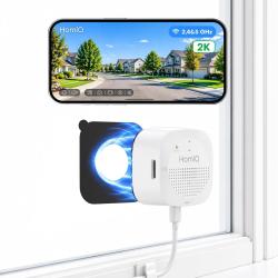 Cam&eacute;ra de Surveillance 3MP 2K, Vision Nocturne Couleur, sans Per&ccedil;age Magn&eacute;tique Camera Interieur Fen