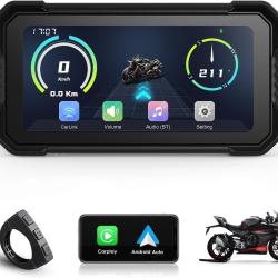 &Eacute;cran CarPlay de moto 6,25", sans fil, CarPlay & Android Auto, navigation GPS pour moto, prise en ch