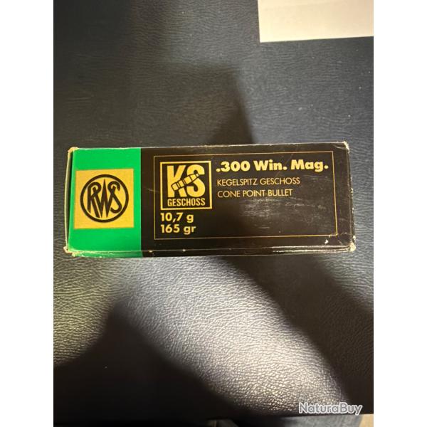 20 balles RWS KS 300 win mag 10,7g ou 162gr