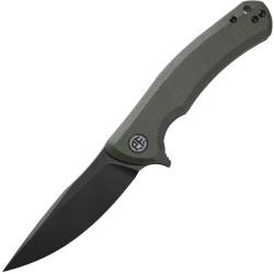 Couteau Pliant Petrified Fish Warrior V2 Lame Acier N690 Manche G10 Vert Arm&eacute;e Linerlock PFKP17AGRDW
