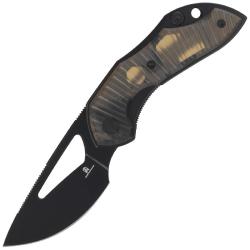 Couteau Bestechman Triassic Lame Acier 14C28N Manche Ultem Transparent Liner Lock BTKMK17E