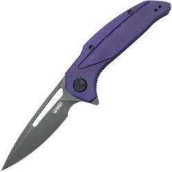 Couteau Kubey Nautilus Lame Acier 14C28N Manche G10 Violet Liner Lock KUB372A