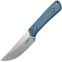 Couteau Fixe Kubey Thorn Lame Acier 14C28N Manche Micarta Bleu &Eacute;tui Kydex Noir KUB413C