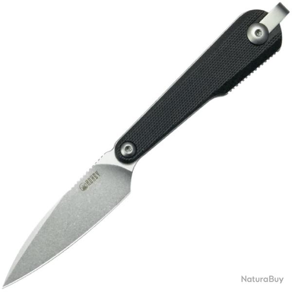 Couteau Fixe Kubey Yag Lame Acier 14C28N Manche G10 Noir �tui Kydex Noir KUB452A