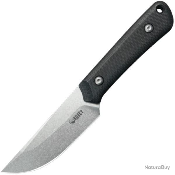 Couteau Fixe Kubey Thorn Lame Acier 14C28N Manche G10 Noir �tui Kydex Noir KUB413A