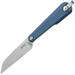 Couteau Fixe Kubey Yag Lame Acier 14C28N Manche Micarta Bleu &Eacute;tui Kydex Noir KUB450B