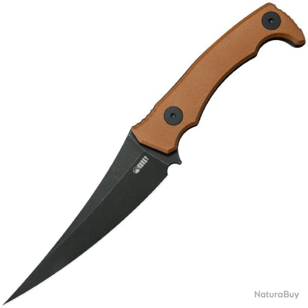 Couteau Fixe Kubey Sicarii Lame Acier 14C28N Manche Micarta Marron �tui Kydex Noir KUB477F