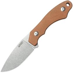 Couteau Fixe Kubey TLB Lame Acier 14C28N Manche Micarta Marron &Eacute;tui Kydex Noir KUB467C