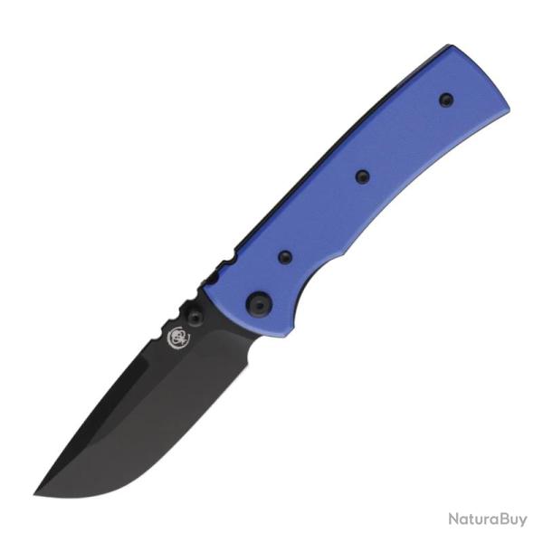 Couteau Pliant Chaves Redencion 229 Drop Point Lame Acier Elmax Noire Manche G10 Bleu CHAV14516