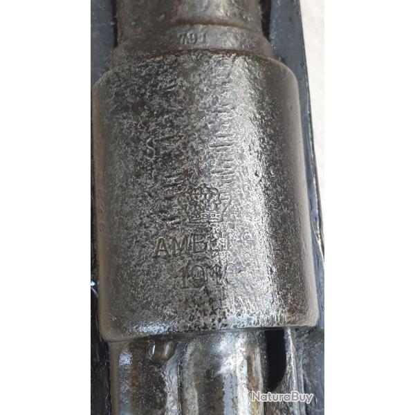 Fusil Mauser Gewehr 98 - Arsenal de Danzig - WW1 / WW2 - 100% M - Calibre d'origine 8x57 + baionnett