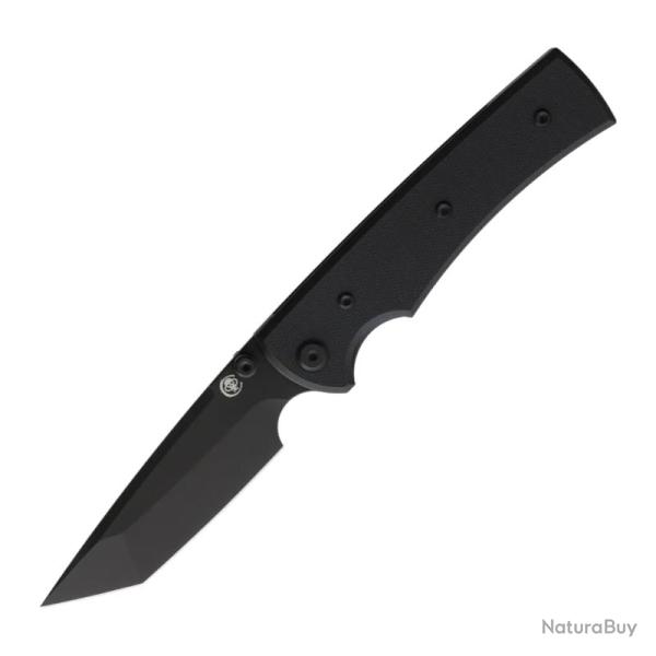 Couteau Pliant Chaves Liberation 229 Tanto Lame Acier Elmax Noire Manche G10 Noir CHAV14487