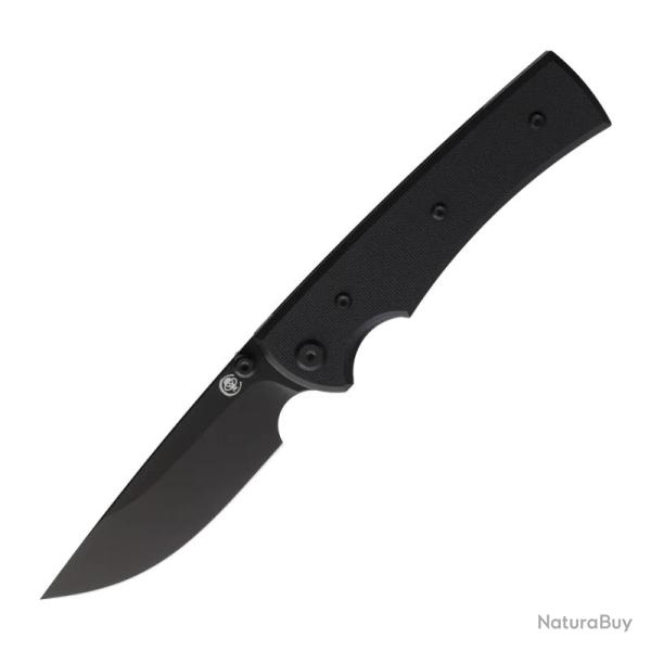 Couteau Pliant Chaves Liberation 229 Drop Point Lame Acier Elmax Noire Manche G10 Noir CHAV14486