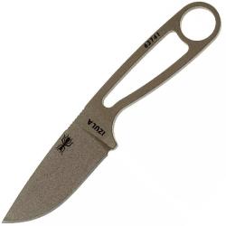 Couteau ESEE Knives Izula Lame Acier 1095 Manche Acier 1095 &Eacute;tui Polym&egrave;re Moul&eacute; Made In USA ESIDE