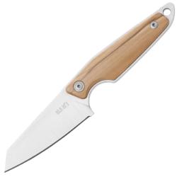 Couteau Fixe MKM Makro 2 Lame Acier M390 Manche Bois D'olivier &Eacute;tui Cuir Noir Made In Italy MKMMA02O