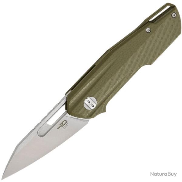 Couteau Bestech Toddler Lame Acier 14C28N Manche G10 Vert Olive Liner Lock BTKG64B
