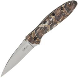Couteau Kershaw Leek Snake Skin Lame Acier 14C28N Manche Aluminium Liner Lock KS1660SNAKE