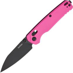 Couteau Kershaw Bel Air Lame Acier CPM MagnaCut Manche Aluminium Rose DuraLock KS6105PINK