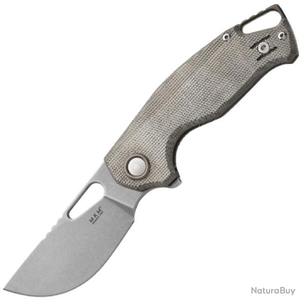 Couteau MKM Vincent Lame Acier CPM MagnaCut Manche Micarta Vert Liner Lock Made In Italy MKMVCMGC