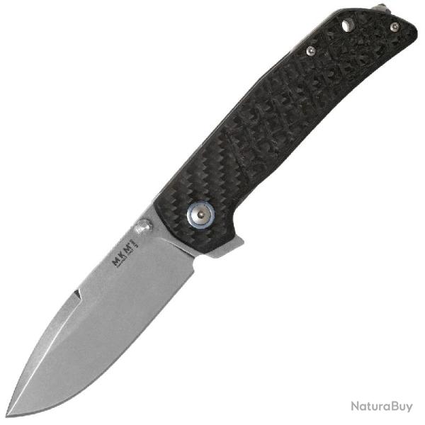 Couteau MKM Maximo Lame Acier M390 Manche Fibre de Carbone Frame Lock Made In Italy MKMMMCT
