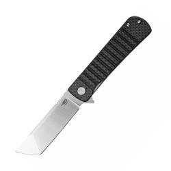 Couteau Bestech Titan Lame Acier 154CM Manche G10 Noir et Fibre de Carbone Liner Lock BTKL04A