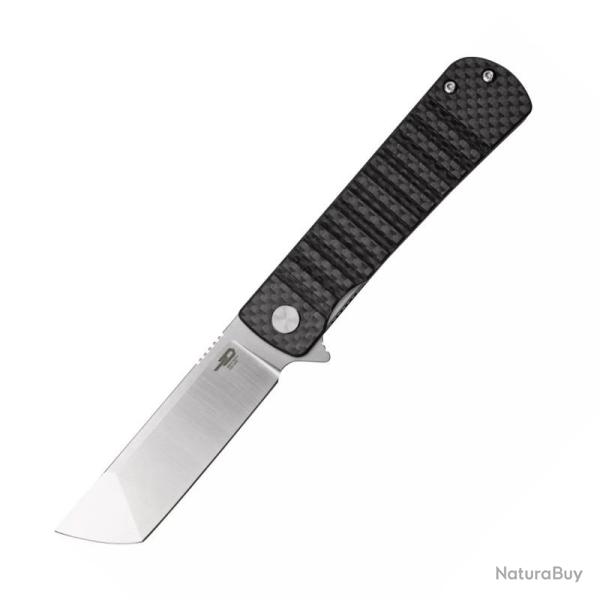 Couteau Bestech Titan Lame Acier 154CM Manche G10 Noir et Fibre de Carbone Liner Lock BTKL04A