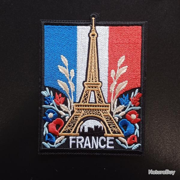 Patch France tour Eiffel Paris thermocollant Livraison offerte lettre verte