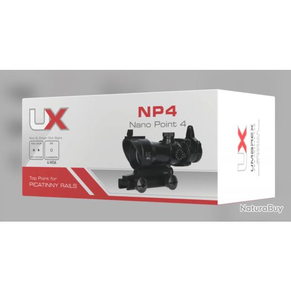 Viseur UMAREX UX NP4 est dot� d'un point rouge ou vert r�glable