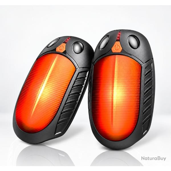 Chauffe-mains rechargeables lot de 2 2000 mAh �lectriques et portables P�che Chasse Camping Outdoor