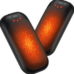 Chauffe Mains Rechargeables 2 Pi&egrave;ces pour Chasse P&ecirc;che Outdoor Camping