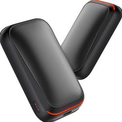 Lot de 2 Chauffe-Mains Rechargeables 2 en 1 &eacute;lectriques r&eacute;utilisables Chauffe-Mains Portables Hiver