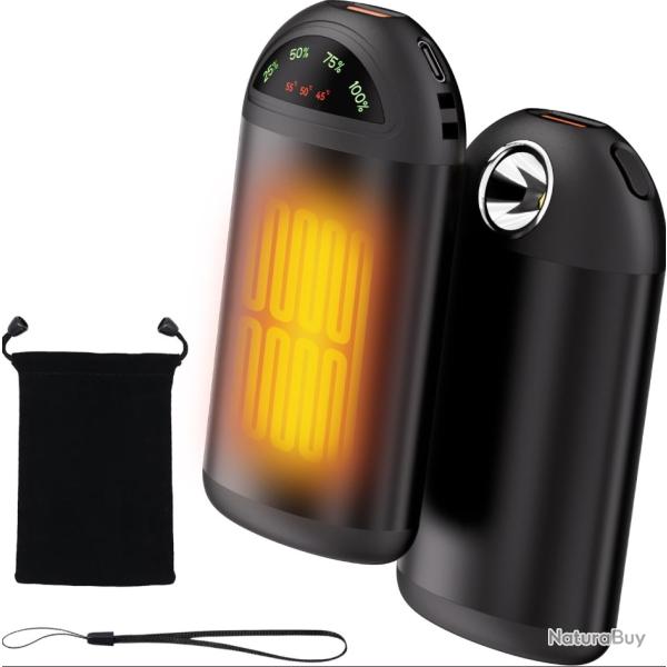 Chauffe-mains rechargeable - Portable - Avec lampe de poche Chasse P�che Hiver Froid Outdoor