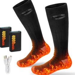 Chaussettes Chauffantes Homme Femme 2x4000 mAh Rechargeable